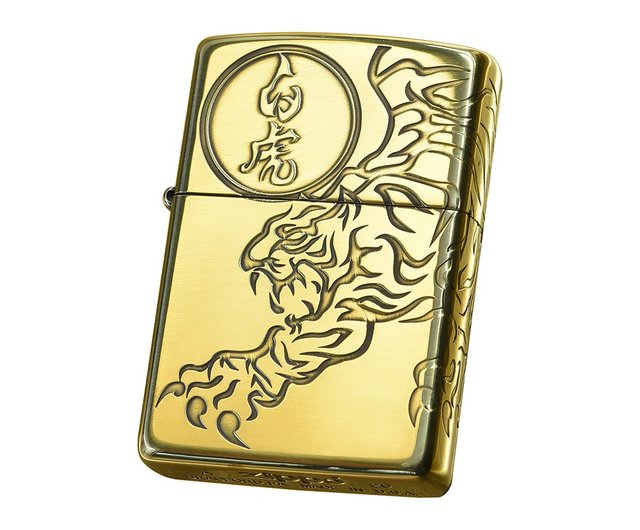 ZIPPO official flagship store] Pattern embossed pattern (bright gold)  windproof lighter ZA-3-163A - Shop zippo Other - Pinkoi