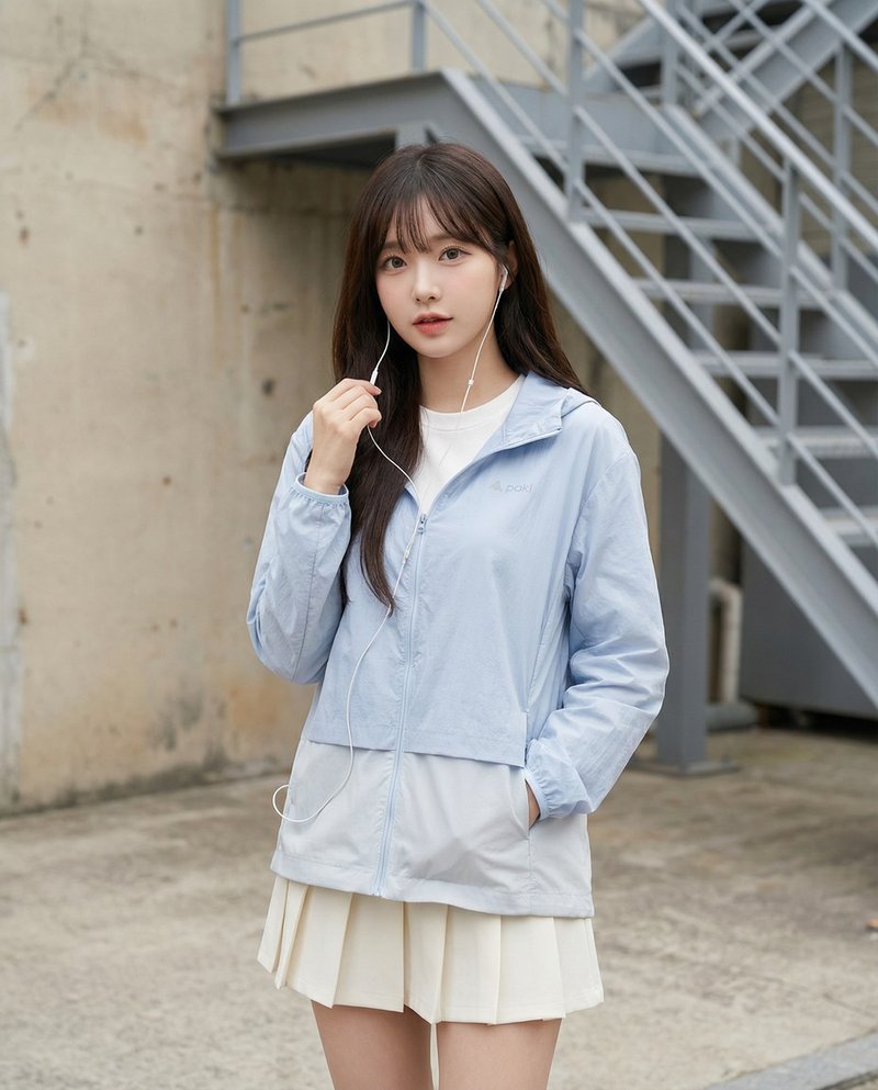 POKI Quick-Dry Lightweight UV protection Windbreaker - เสื้อแจ็คเก็ต - ไนลอน สึชมพู