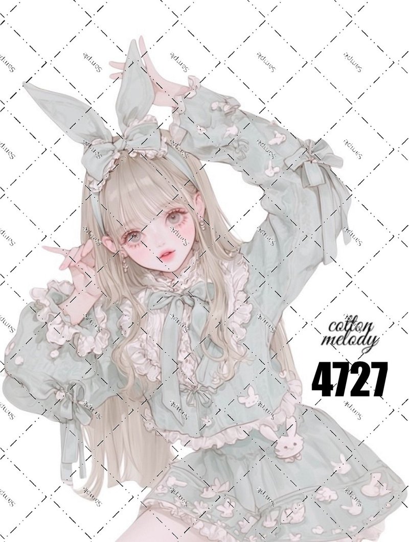 original sticker no.4727 人物ステッカー オリジナルステッカー オリジナル人物ステッカー 装飾ステッカー cotton melody - 貼紙 - 紙 