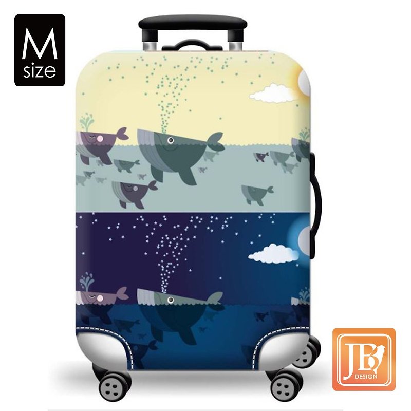 LittleChili 行李箱套-藍色鯨魚M - 行李箱/旅行袋 - 其他材質 