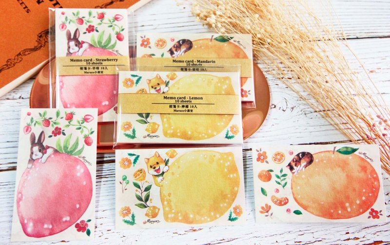 フルーツ メモ用紙 - 付箋・ポストイット - 紙 多色