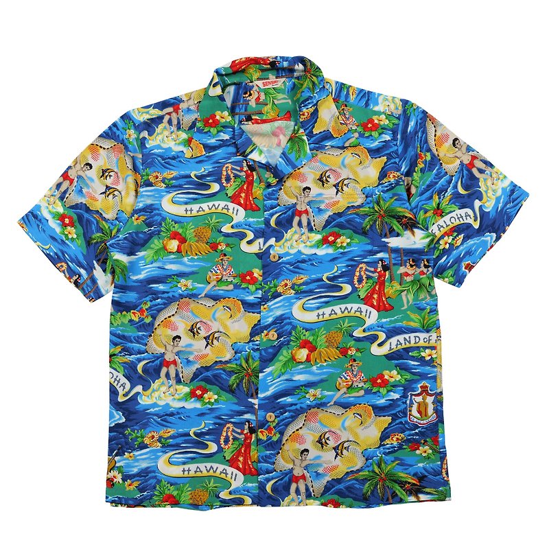 Land of Aloha Hawaiian Shirt (Original genuine 100%) - เสื้อเชิ้ตผู้ชาย - วัสดุอื่นๆ สีใส
