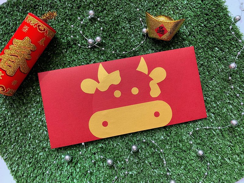 2021 Year of the Ox handmade red envelope bag_金牛 - ถุงอั่งเปา/ตุ้ยเลี้ยง - กระดาษ สีแดง