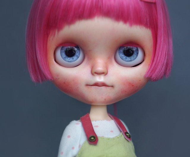 人形お値下げ❣️カスタムブライスアイシードール　ピンク&ベージュ