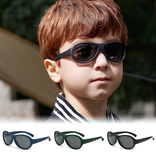 ALEGANT 時尚墨鏡│濾藍光眼鏡 趣遊時尚兒童運動流線設計矽膠彈性太陽眼鏡│UV400兒童墨鏡-3色