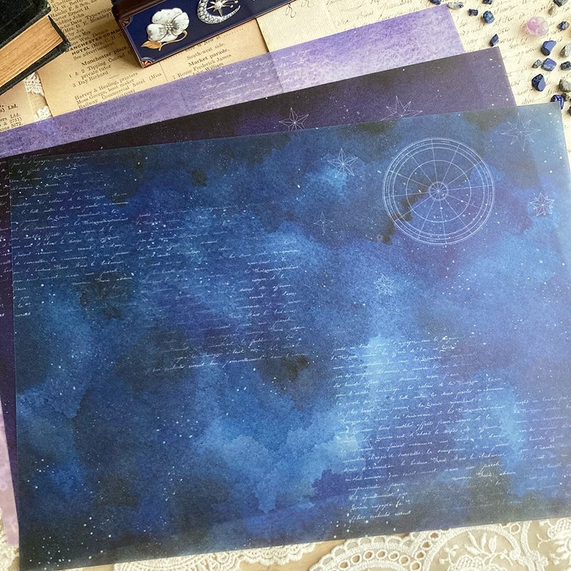 【SALE】starry sky トレーシングペーパー - 禮物盒/包裝盒 - 紙 藍色