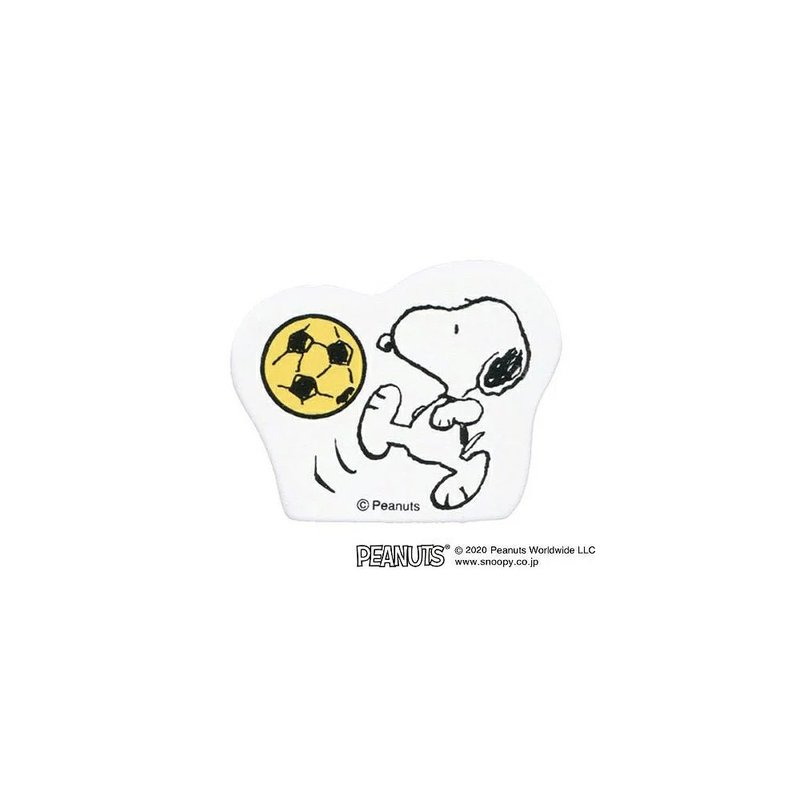 [KODOMO NO KAO] Snoopy wood-shaped stamp H playing football - วาดภาพ/ศิลปะการเขียน - ไม้ 