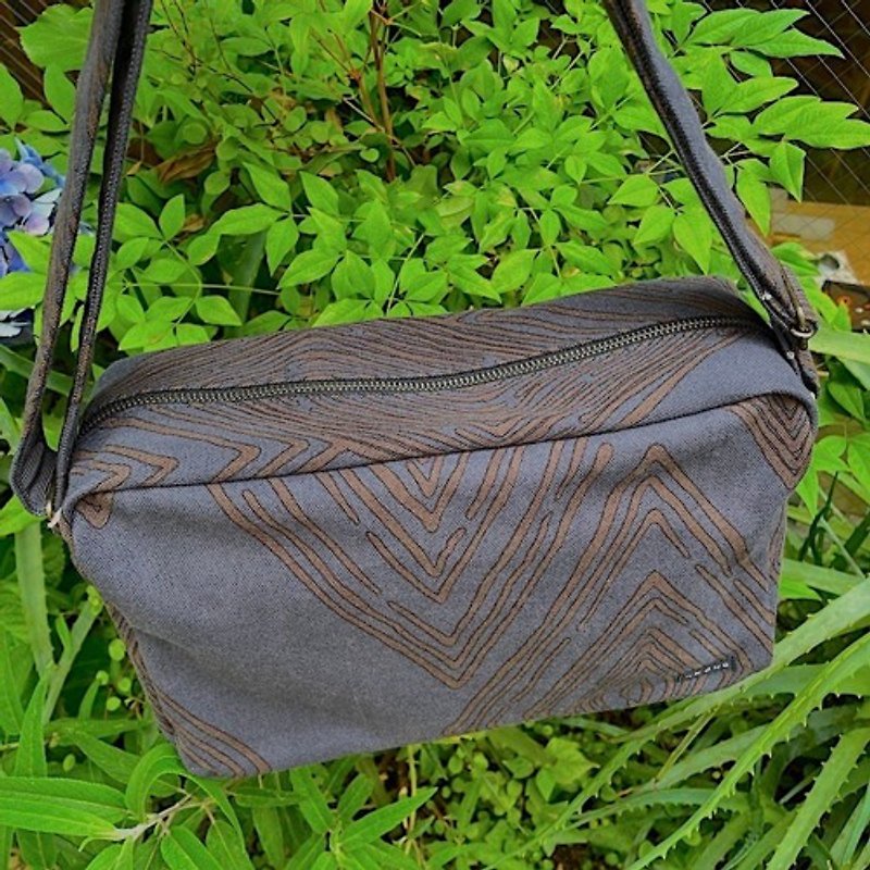 Shoulder bag "Michi" Let's be honest_Rhino pattern - Messenger Bags & Sling Bags - Cotton & Hemp 