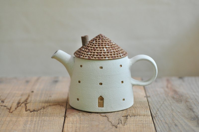 家のティーポット（レンガ） - 茶壺/茶杯/茶具 - 陶 咖啡色