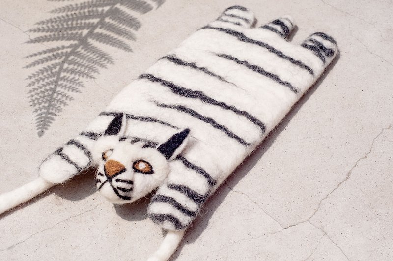 Wool felt phone case/wool felt phone case/iphone phone case/android phone case-white tiger - Phone Cases - Wool White