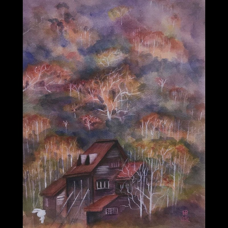 油絵の夢の国の山道 - ポスター・絵 - その他の素材 多色