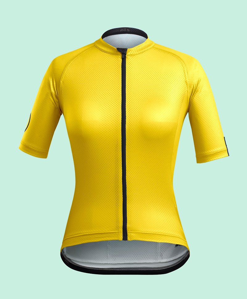 キャットウォークストレッチテーブルシリーズ-カラー-イエロー-女性 - 自転車・サイクリング - ポリエステル イエロー