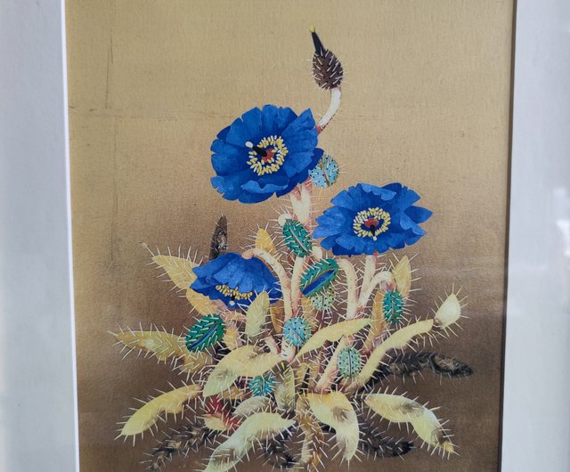 絵画 堀文子 「 幻の花 ブルーポピー 」 美術品 堀文子 幻の花 ブルーポピー 復刻版 - ショップ