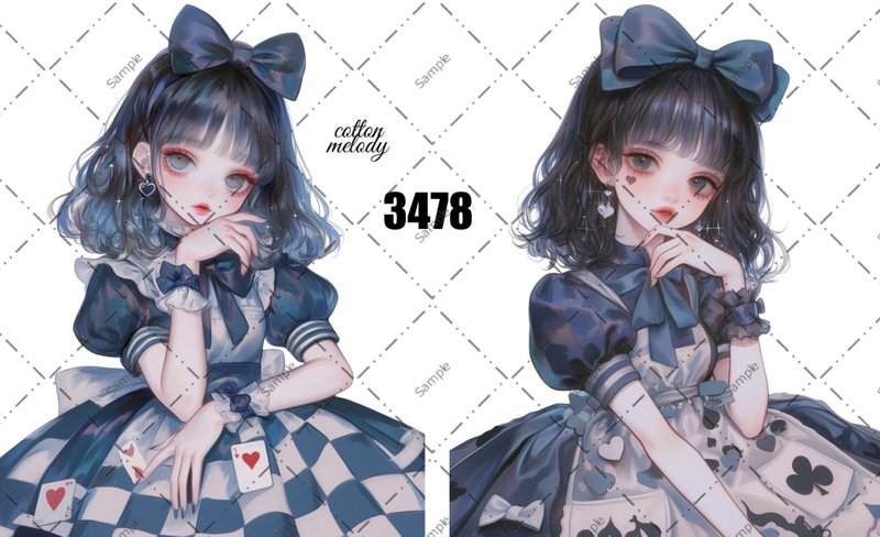 original sticker no.3478 人物ステッカー オリジナルステッカー オリジナル人物ステッカー 装飾ステッカー cotton melody - 貼紙 - 紙 