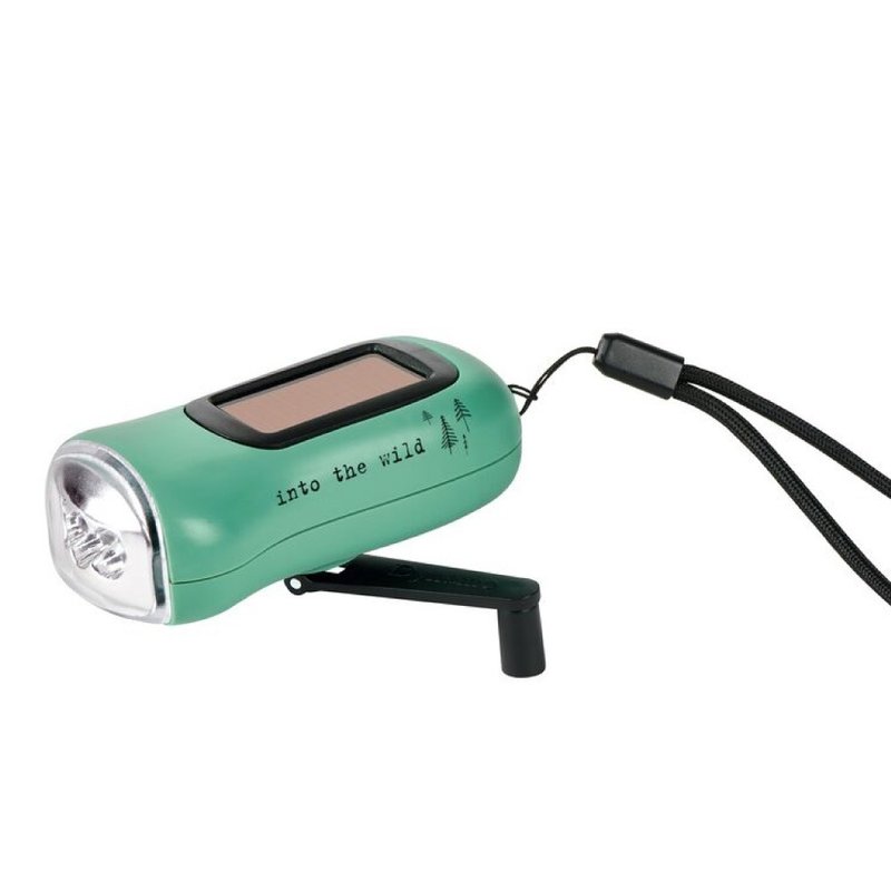 [Moses, Germany] Wanderlust-Hand-cranked solar flashlight - โคมไฟ - พลาสติก สีเขียว