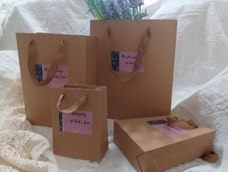牛皮紙提袋  簡約提袋  幸福小組 基督教禮品 - 其他 - 紙 咖啡色