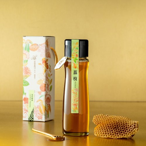 蜂盒子Honey Box 產銷履歷荔枝蜂蜜 曲線梅酒瓶 620g