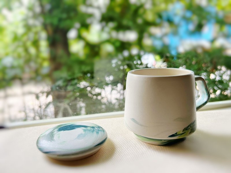山雨林的流水加蓋 - 其他杯子 - 瓷 多色