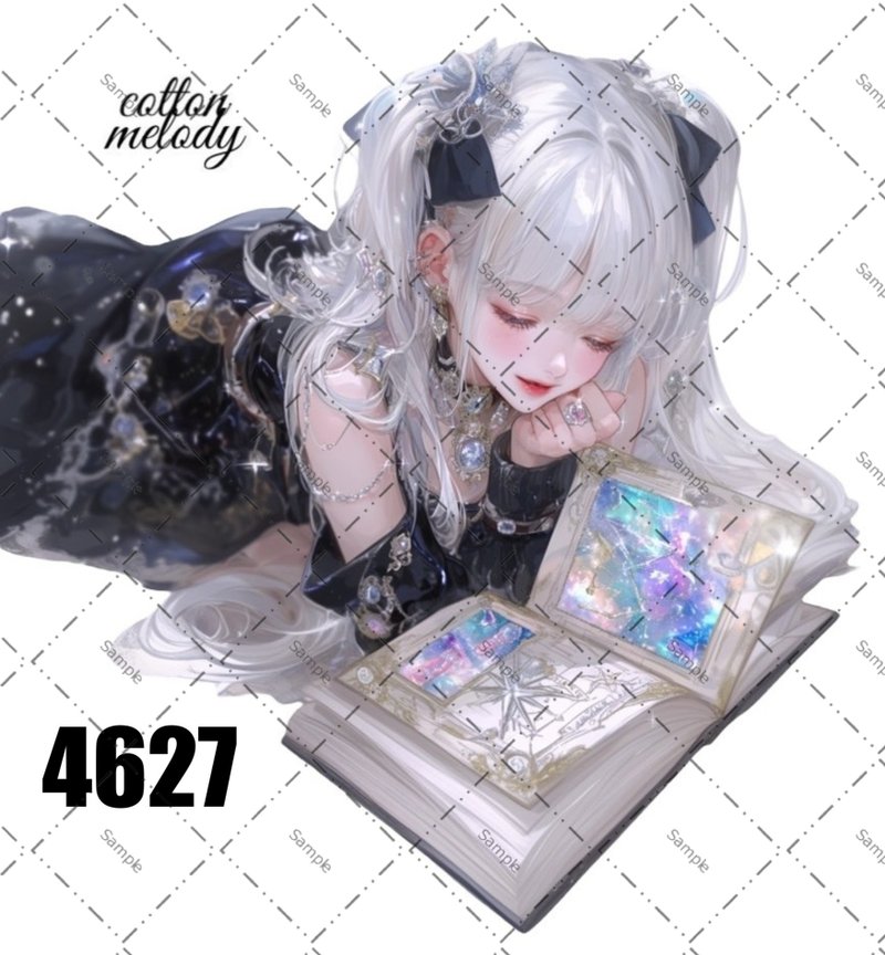 original sticker no.4627 人物ステッカー オリジナルステッカー オリジナル人物ステッカー 装飾ステッカー cotton melody - 貼紙 - 紙 