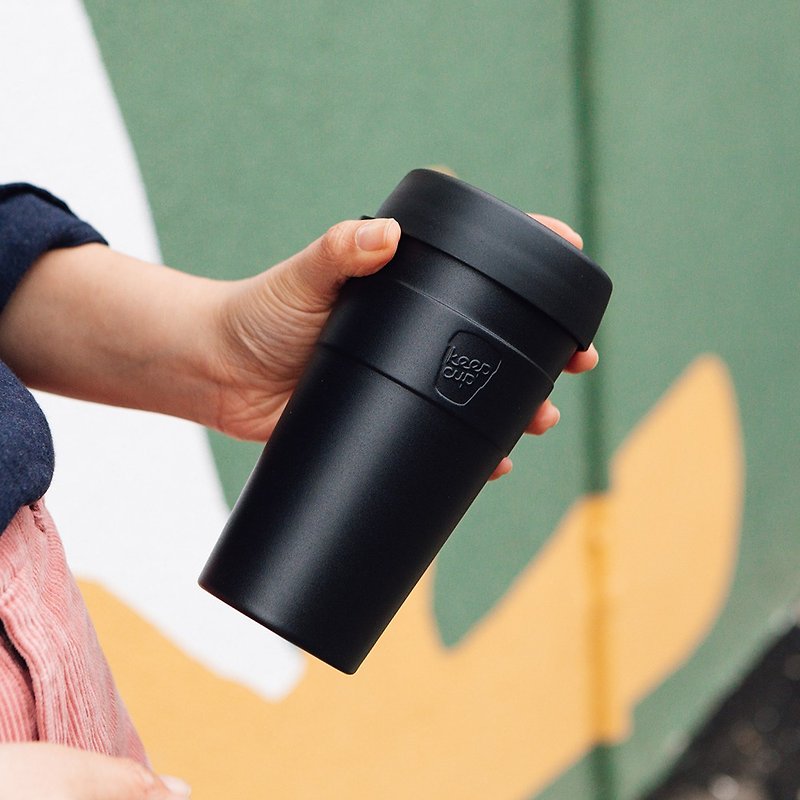 澳洲 KeepCup 真空保溫杯 L - 魅力黑 - 咖啡杯 - 不鏽鋼 黑色