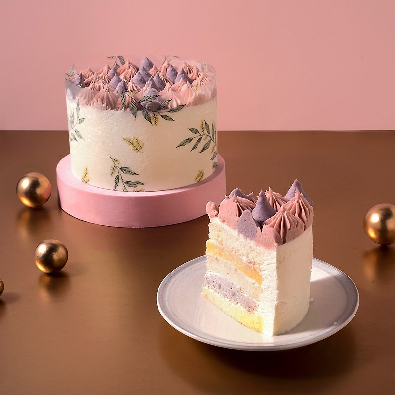 Purple Taro Forest 6-8 inch Birthday Cake Taro Cake Tartine - เค้กและของหวาน - อาหารสด สีม่วง