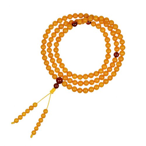 正佳珠寶 Gemsrich Jewelry 【正佳珠寶】老蜜蠟琥珀 頂級陽橙老蜜 5.8-6.3mm 108顆轉運珠