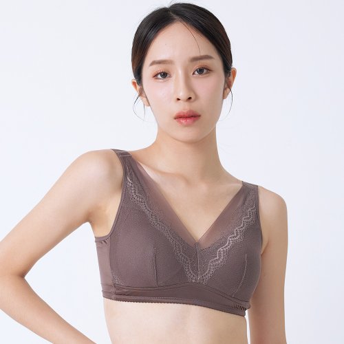PINK LADY Pink Lady 蠶絲無鋼圈 CDE罩杯 彈性緞面微厚襯墊 集中包覆內衣
