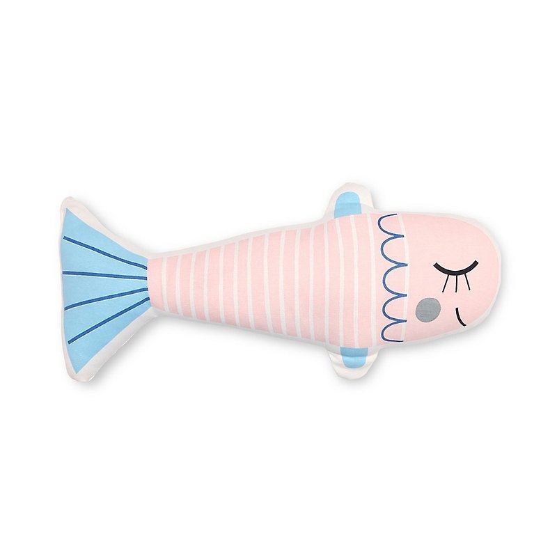 [Out of printout] Dutch Petit Monkey ─ healing pink fish pillow - Pillows & Cushions - Cotton & Hemp 