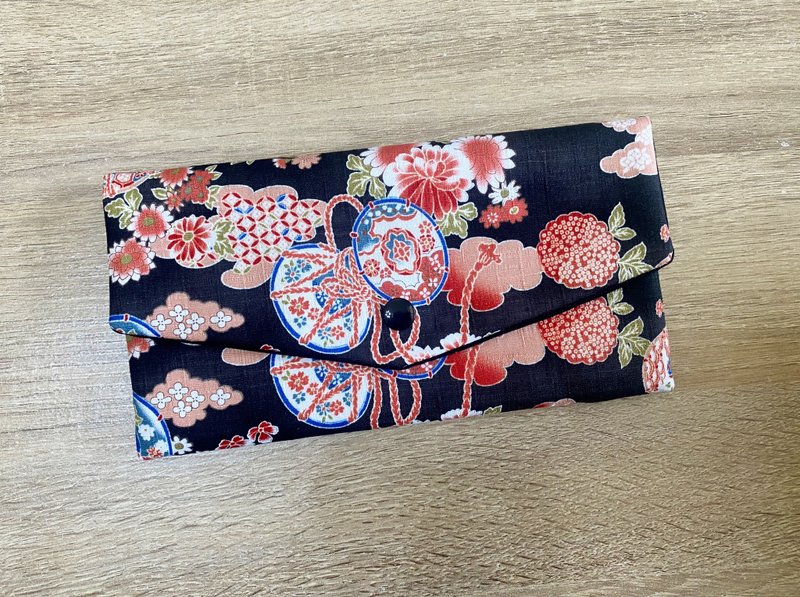 Spring Blossom Drum: Red Envelope Pouch, Mask Holder, Passbook Bag - A Versatile, Adorable, Exclusive Design - Chinese New Year - Cotton & Hemp 