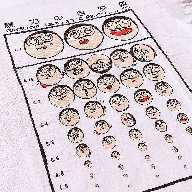 Ophthalmology chart / T-shirt T-SHIRT for men and women - เสื้อยืดผู้ชาย - ผ้าฝ้าย/ผ้าลินิน ขาว