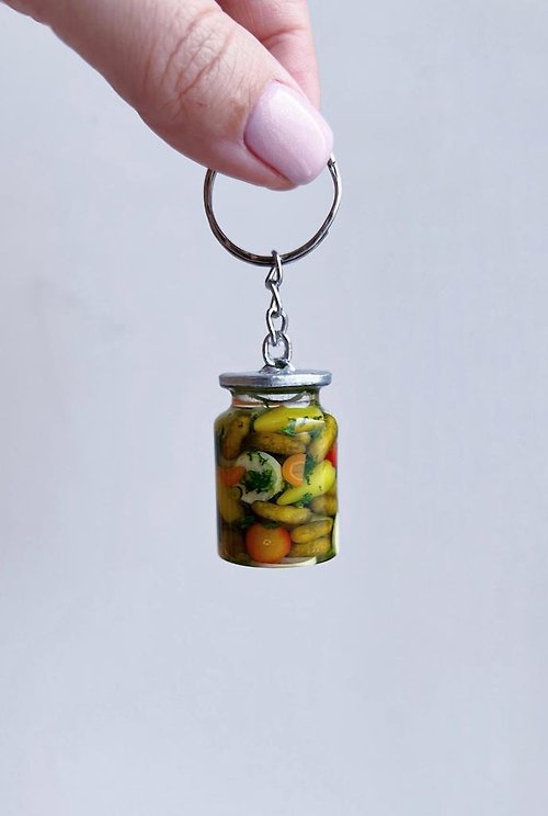 HyfisHouseofCharms Pickle Key Fob, Novelty Gift Ideas, Dill Pickle Gifts, Pickle Keychain, Embroidered Gifts