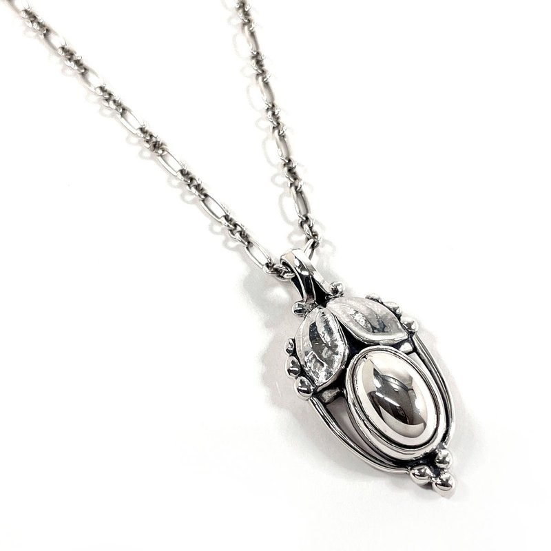 Georg Jensen Necklace Pendant Heritage Collection 2003 Silver 925 Accessory Newly Refinished - สร้อยคอ - เงินแท้ สีเงิน