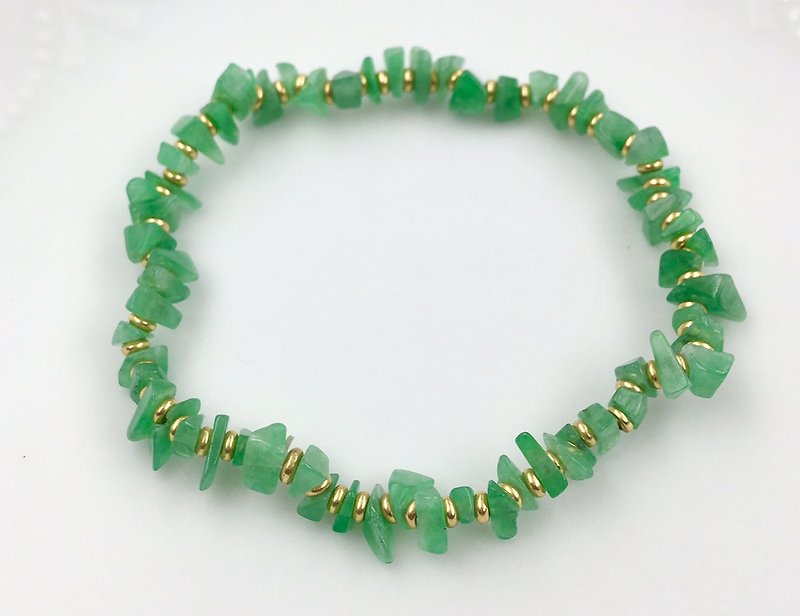 Hail seed green jade slice bracelet (Myanmar jade goods) - สร้อยข้อมือ - เครื่องเพชรพลอย สีเขียว
