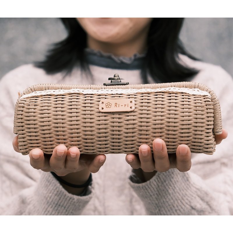 Japanese paper rattan pencil case - can hold chopsticks, spoons, brush boxes - กล่องดินสอ/ถุงดินสอ - วัสดุอีโค 