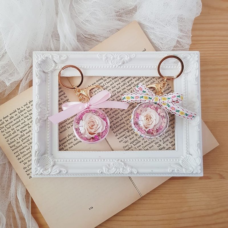 Forest Flower Key Ring|Rose Pink_ Teacher Gift 520 - ที่ห้อยกุญแจ - พืช/ดอกไม้ สึชมพู