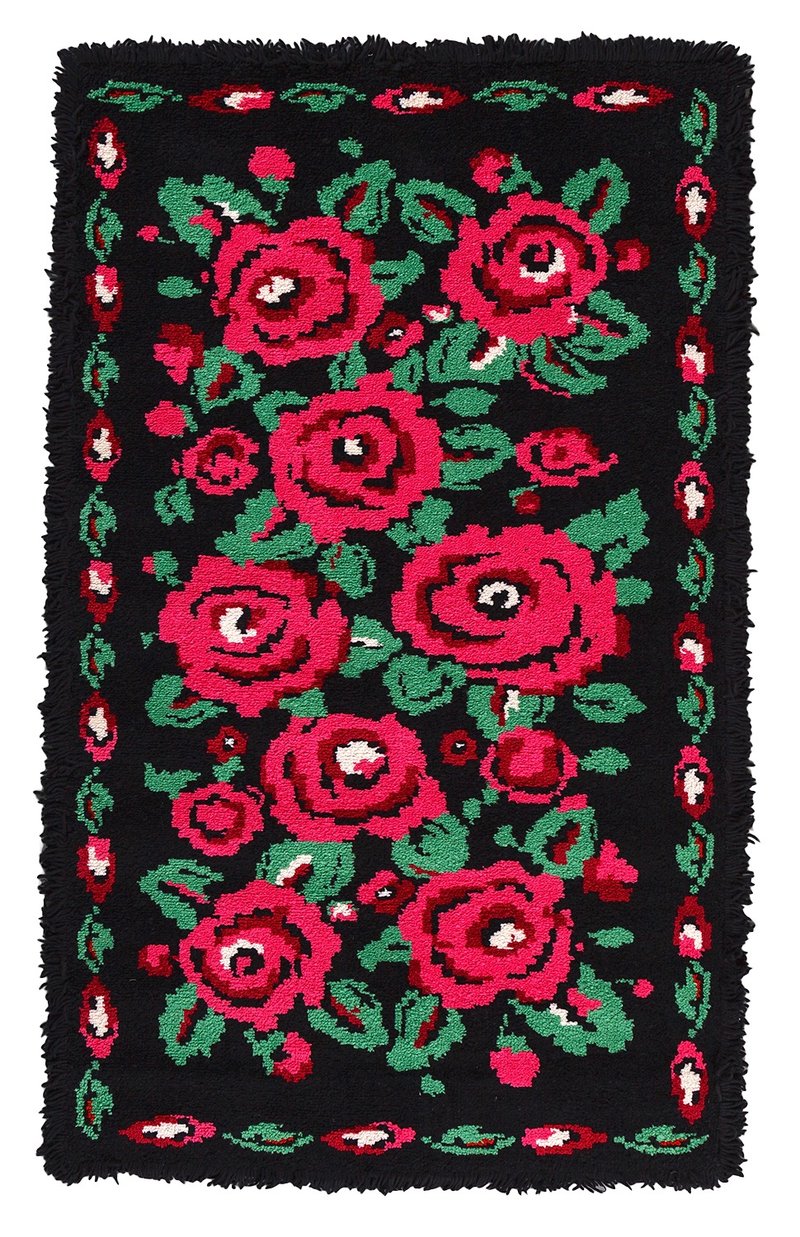Unique Botanical Art Gothic Rug / Rose Nature Art Cute Rug Decoration - 地墊/地毯 - 棉．麻 多色