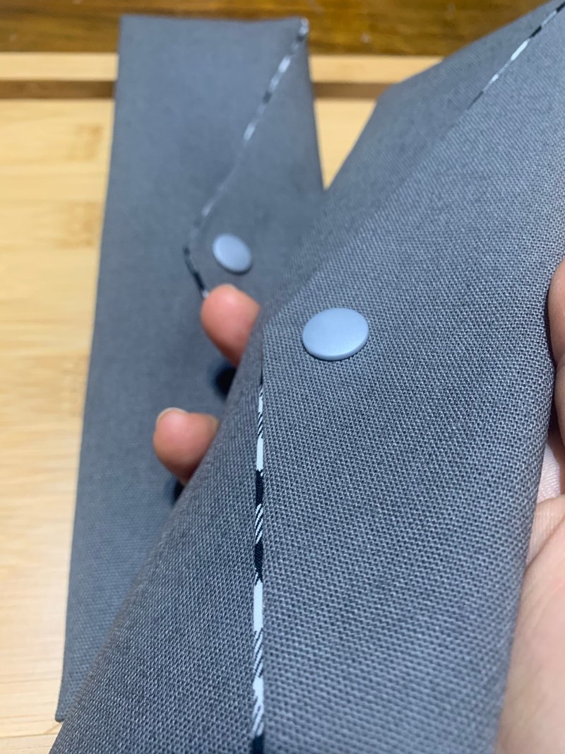 文青風環保純棉筷袋  素色 霸氣鐵灰 西服 日本 潮物 收納 手作餐 - 居家收納/收納盒/儲物盒 - 棉．麻 灰色