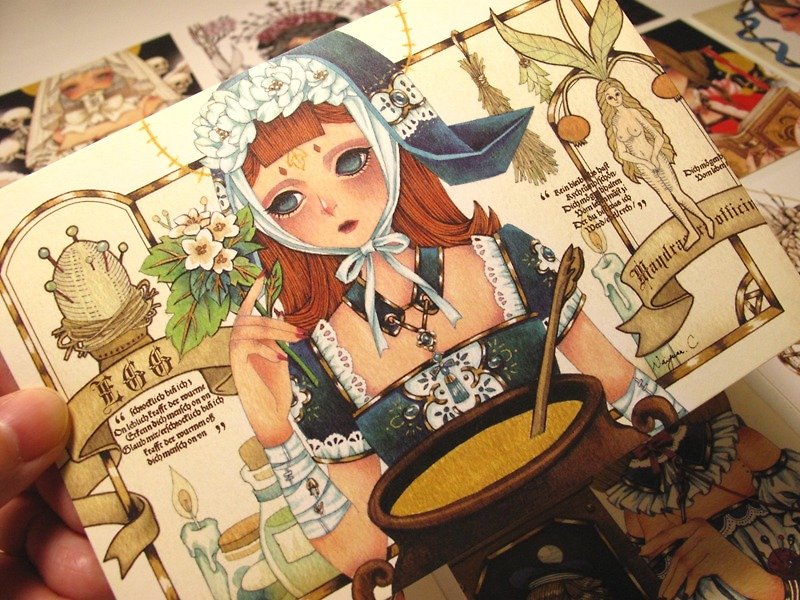 [Witch] postcard gift set - Cards & Postcards - Paper Gold