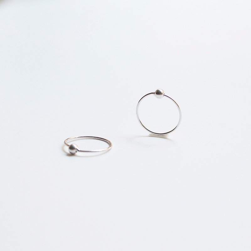 925 Silver Line & Ball Earrings - Earrings & Clip-ons - Sterling Silver Silver