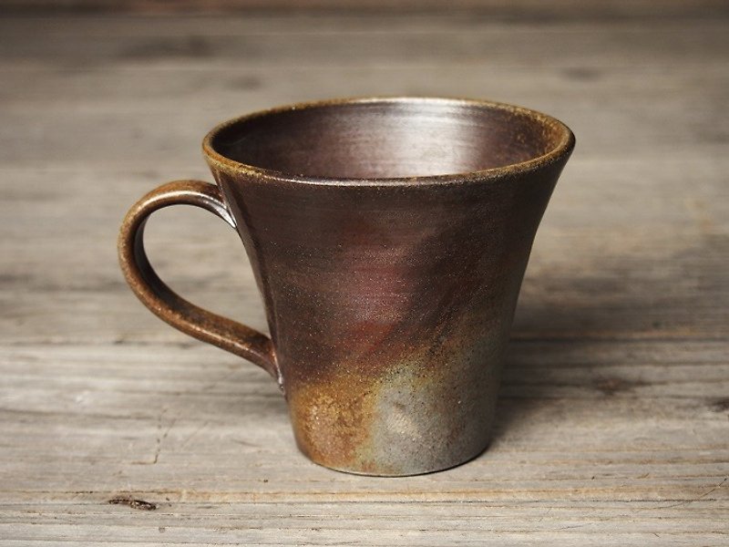 日本岡山備前 陶器 咖啡杯（大）c5-025 - 咖啡杯 - 陶 咖啡色