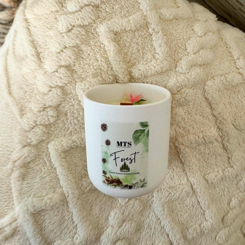 樺木香氛蠟燭 聖誕禮物 療癒舒壓助眠 木質調 融蠟燈 - 香氛蠟燭/燭台 - 陶 