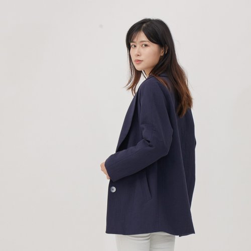 Carol Cotton Raglan Sleeves Suit jackets / Navy