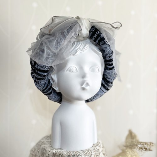 哈娜髮飾 Hanabi ~ 手工訂製飾品 彈性髮帶/ 蕾絲寬邊頭帶日系寬版 編織 頭巾圍脖 髮飾 頭飾 蝴蝶