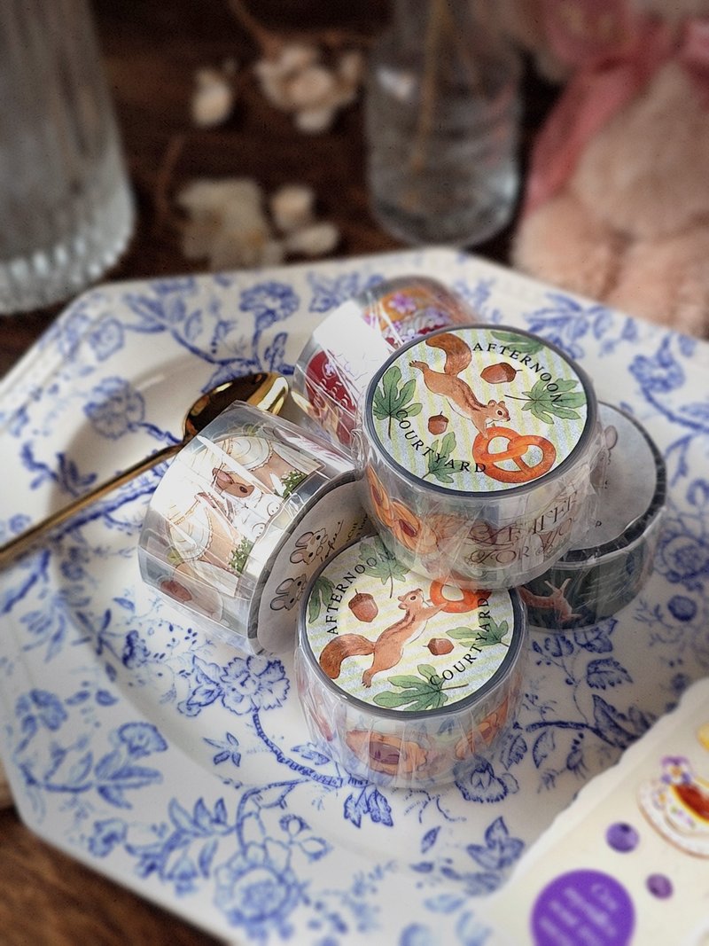 法式午後庭院紙膠帶--PET版 - 紙膠帶/和紙/PET - 塑膠 