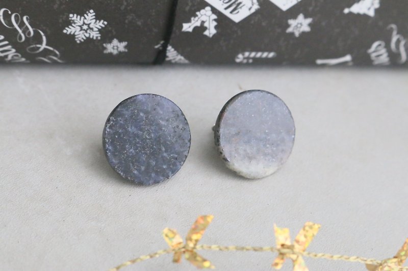 Clearing soda stone natural stone earrings clip 1059 Jingle Bell - Earrings & Clip-ons - Gemstone Blue