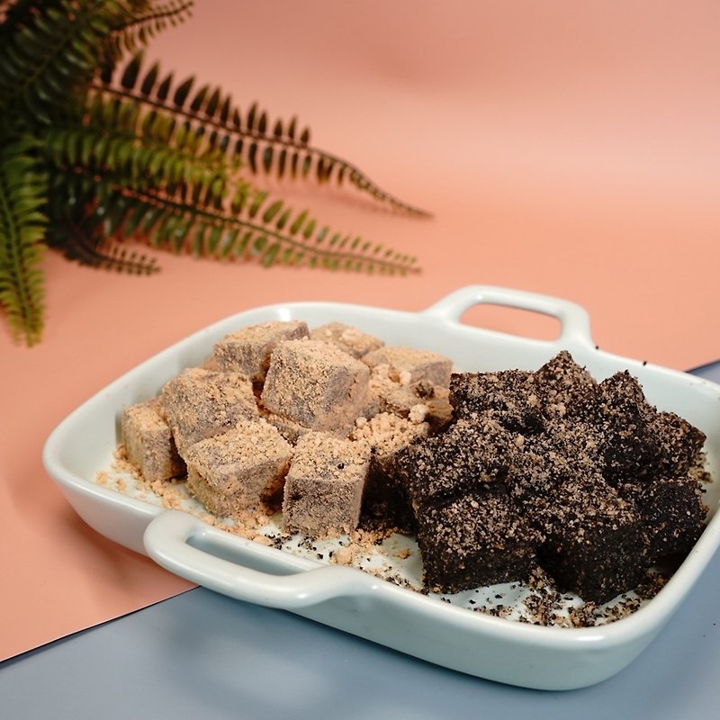 Low-calorie brown sugar fern cake-soybean+sesame - เค้กและของหวาน - อาหารสด สีแดง