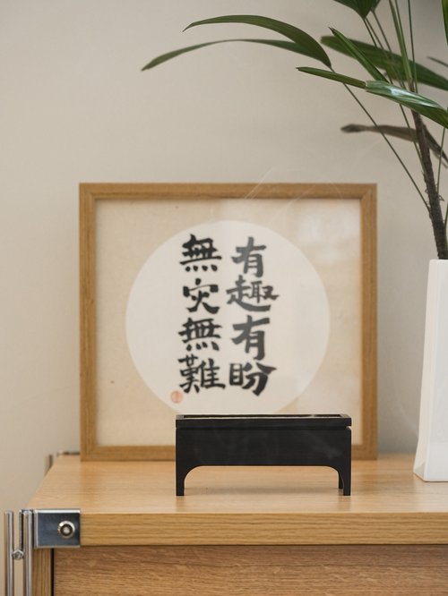 香台 無香料 白檀 無形文化遺産 竹象嵌 ギフト 禅宗 線香箱 横
