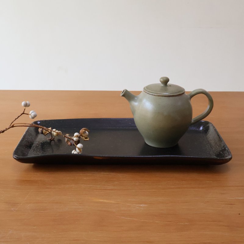 碧玉 柴燒陶手工茶壺 - 茶壺/茶杯/茶具 - 陶 綠色