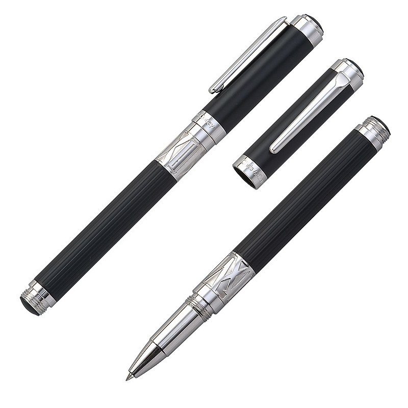[クリス＆キャリー]トキタイムシリーズ（フリーレター）/ライン+プレーンブラックボールペン - 水性ボールペン - 金属 ブラック
