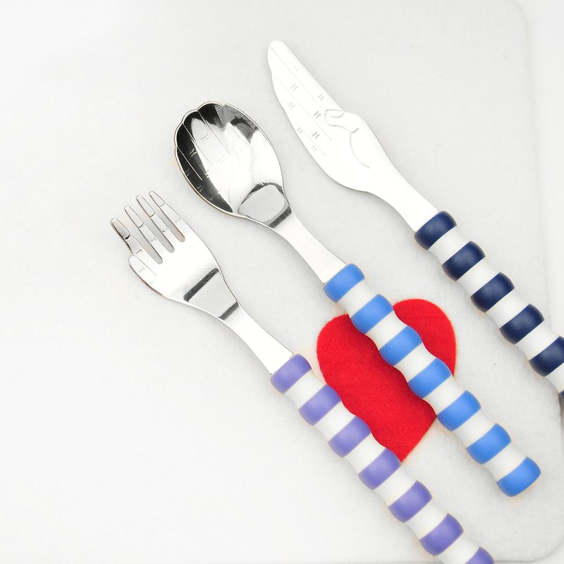 台灣第一筷。西式手手兒童餐具組 - 餐具/刀叉湯匙 - 不鏽鋼 多色